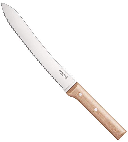 7. Opinel Brotmesser, 21 cm Klinge, Holzgriff