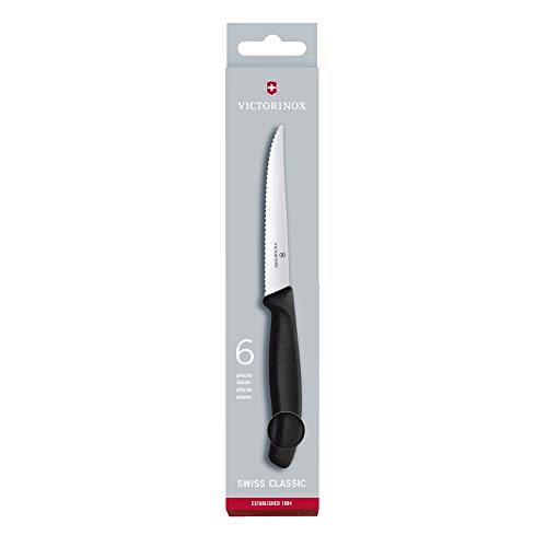 1. Victorinox Steakmesser Set, 6-teilig, Wellenschliff, Kunststoffgriff